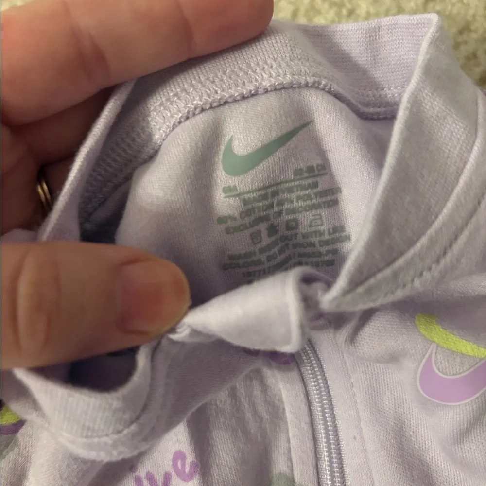 Nike footie pajamas girls size 6 months lot of 4
